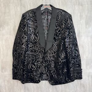 Tallia Sequin Tuxedo Blazer Men’s 38S Shawl Lapel Formal Party Jacket Sparkle